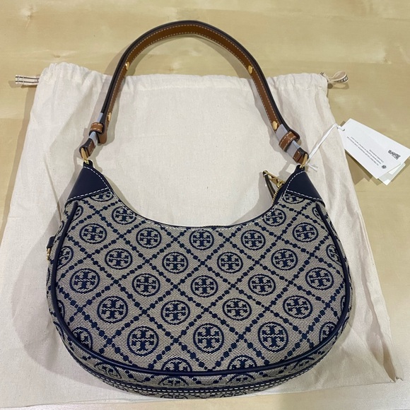 Tory Burch Blue and Tan Shoulder Bag - Picture 9 of 12